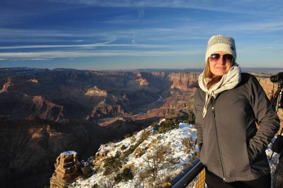 Vista do rio Colorado, no mirante conhecido como Desert View, na borda sul do Grand Canyon, no Arizona, nos Estados Unidos